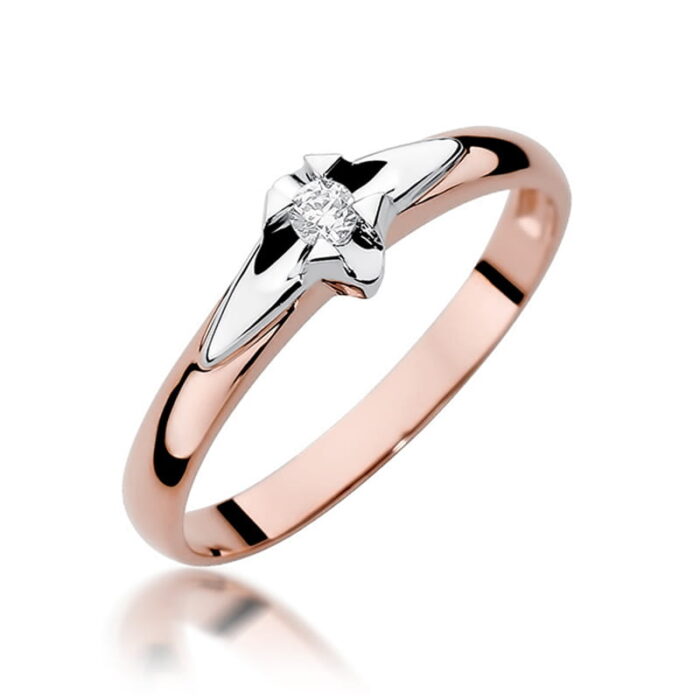 Inel Aur 14K cu Diamant 0.04 ct - Imagine 8