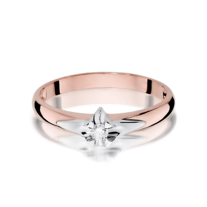 Inel Aur 14K W088 Diamant 0.05ct - Imagine 6