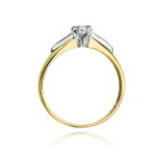Inel Aur 14K cu Diamant Natural 0.12 ct - Imagine 3