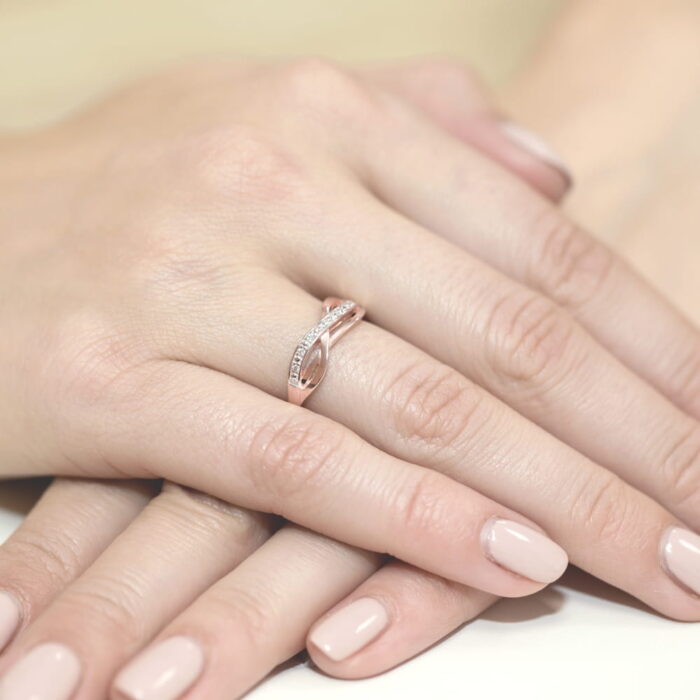 Inel Aur 14K cu Diamant 0.06 ct - Imagine 10