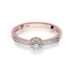 Inel Aur 14k cu Diamant 0.09 ct - Imagine 9