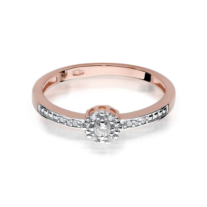 Inel Aur 14k cu Diamant 0.09 ct - Imagine 9