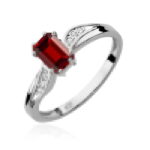 Inel Aur 14k cu Rubin 0.80 ct si Diamante Naturale 0.03 ct - Imagine 5