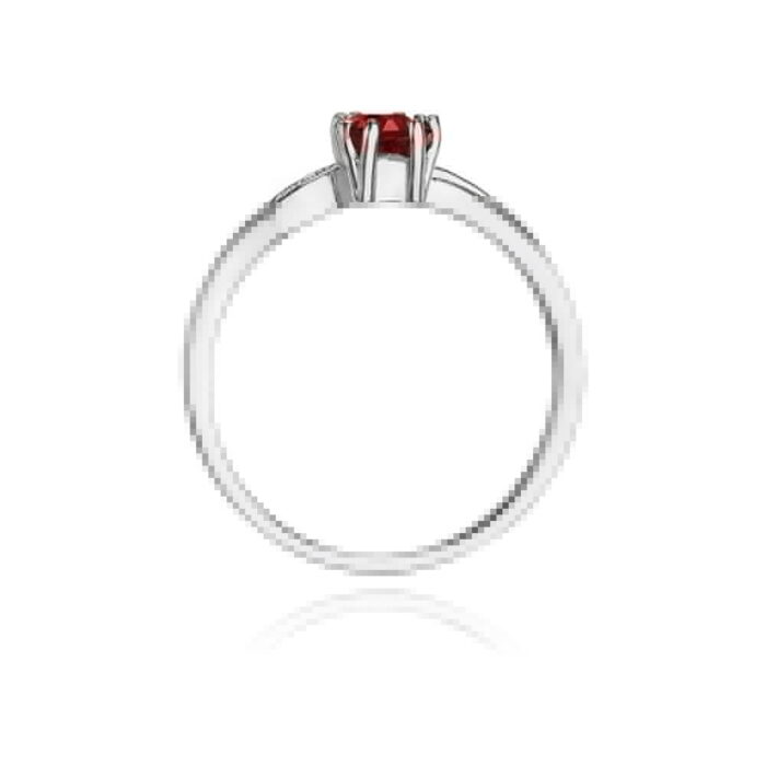 Inel Aur 14k cu Rubin 0.80 ct si Diamante Naturale 0.03 ct - Imagine 7