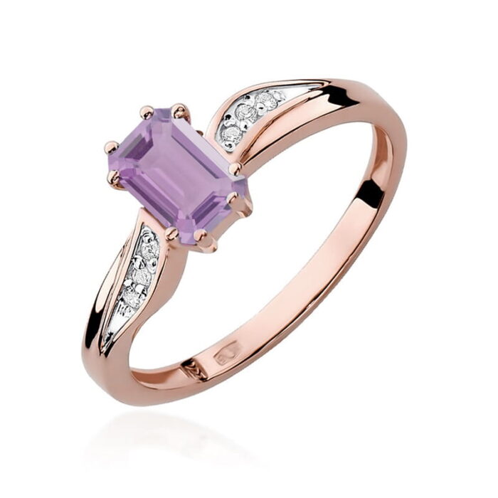 Inel Aur 14K cu Ametist 0.50 ct - Imagine 8