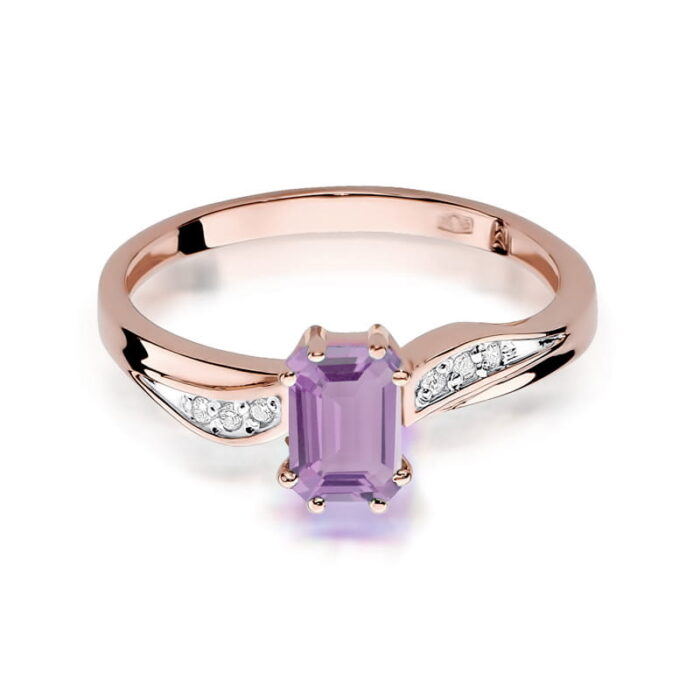 Inel Aur 14K cu Ametist 0.50 ct - Imagine 9