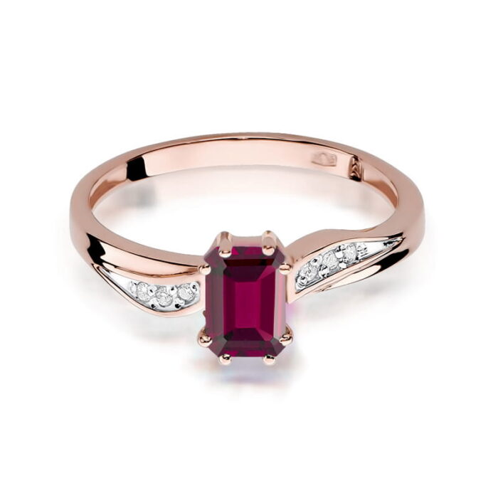 Inel Aur 14k cu Granat 0.70 ct - Imagine 9