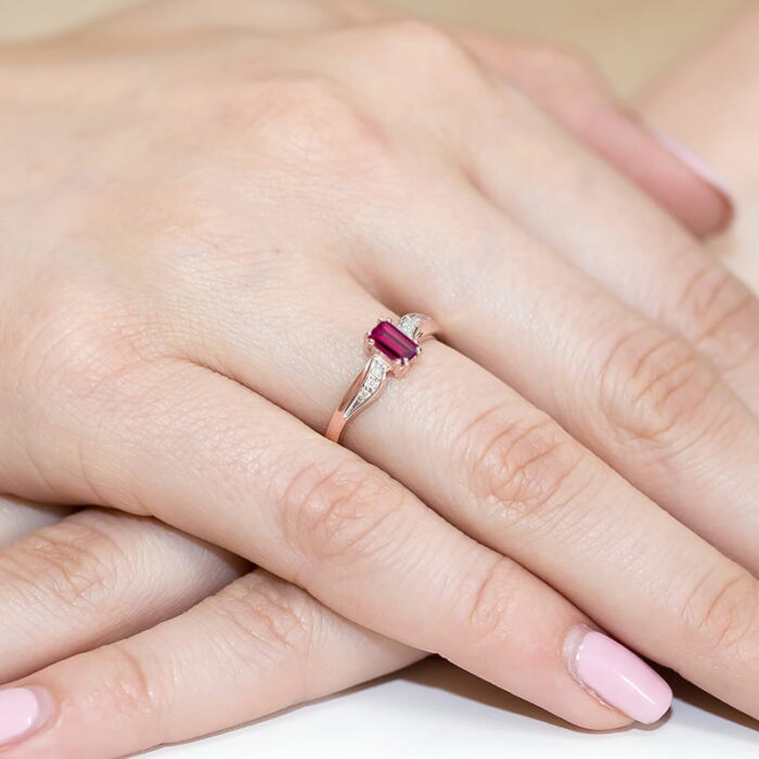 Inel Aur 14k cu Granat 0.70 ct - Imagine 11