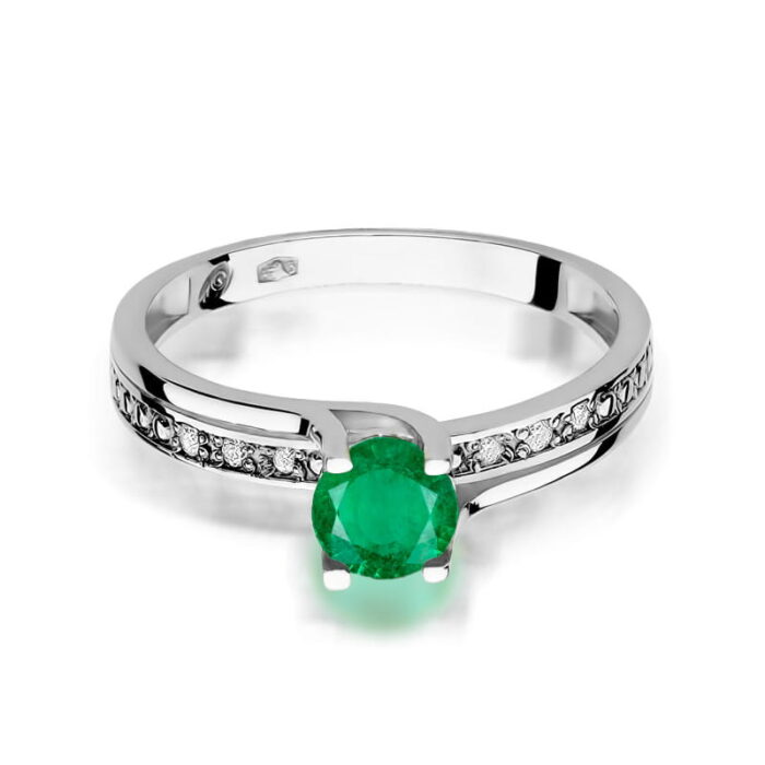 Inel Aur 14K W106 Smarald 0.50ct - Imagine 10