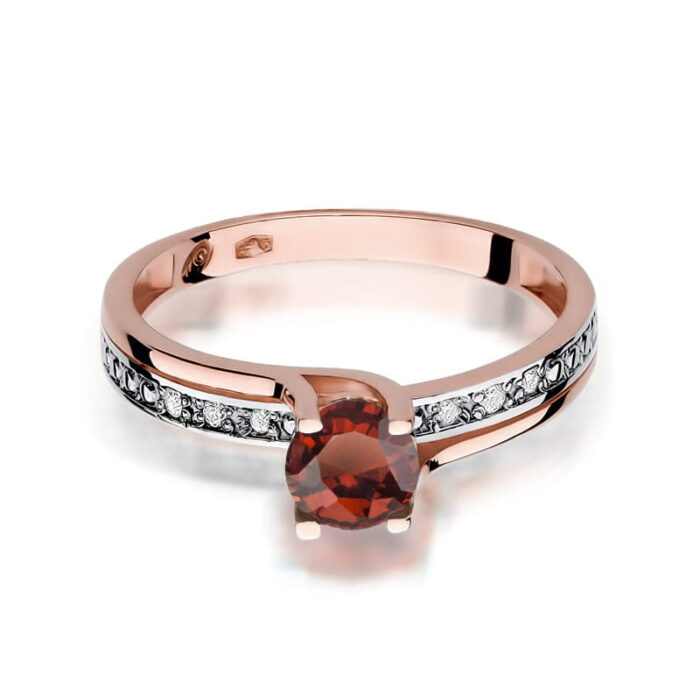 Inel Aur 14k cu Garnet 0.60 ct - Imagine 9
