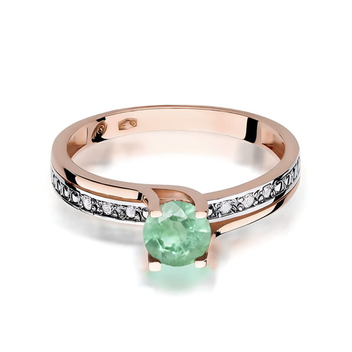 Inel Aur 14K W106 Smarald 0.50ct - Imagine 6