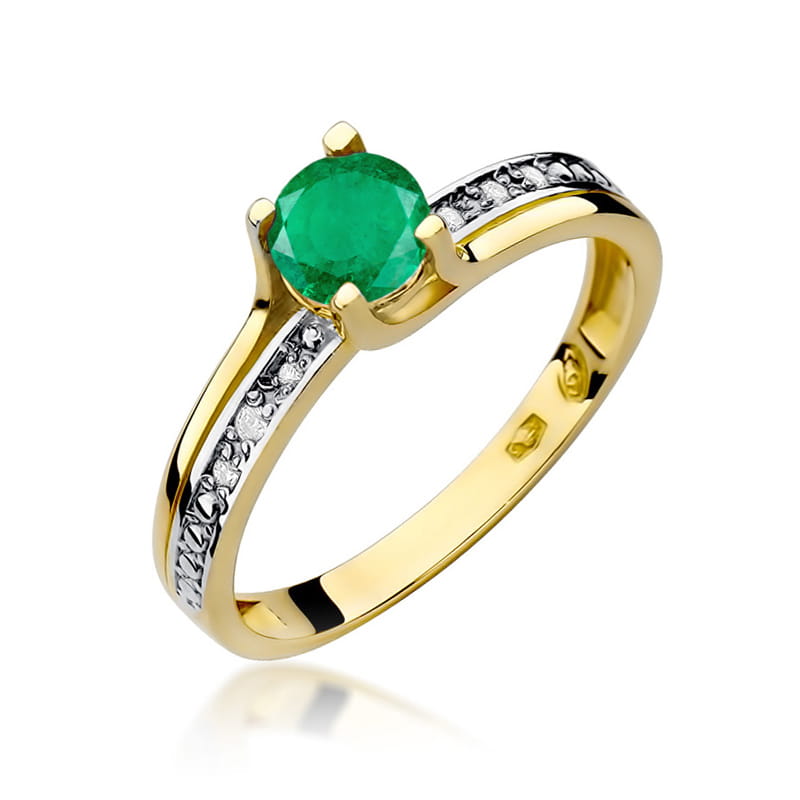 W106-Z-585-SZ0.50_1.jpg Inel Aur 14K W106 Smarald 0.50ct - Imagine 1