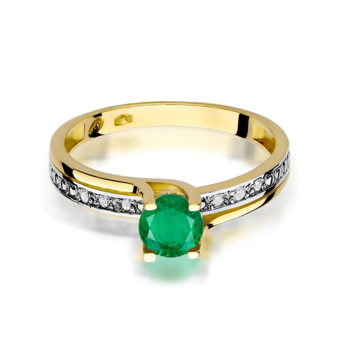 Inel Aur 14K W106 Smarald 0.50ct - Imagine 2