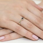 Inel Aur 14K W111 Diamant Negru 0.12ct - Imagine 12