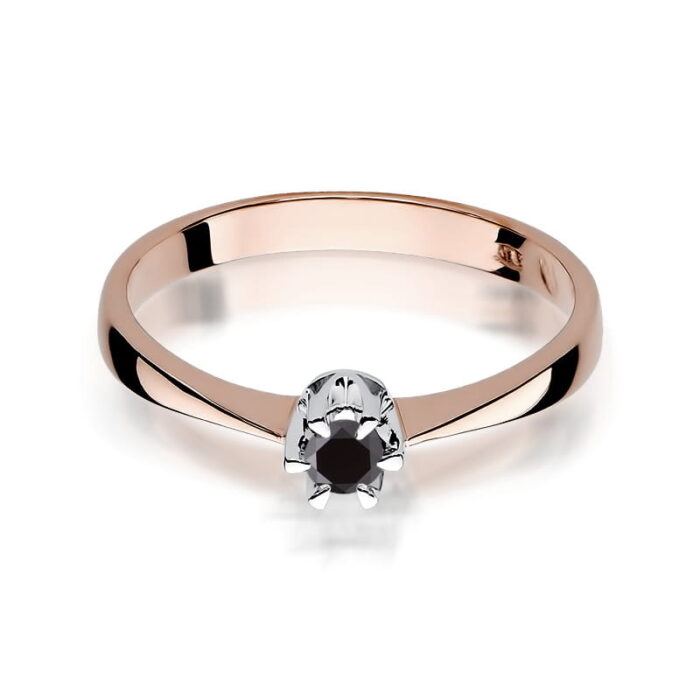 Inel Aur 14K W111 Diamant Negru 0.12ct - Imagine 6