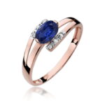 Inel Aur 14K cu Safir 0.70 ct si Diamante 0.05 ct - Imagine 8