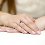 Inel Aur 14K cu Safir 0.70 ct si Diamante 0.05 ct - Imagine 11