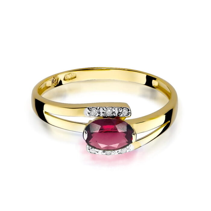 Inel Aur 14K W119 Rodolit 0.50ct - Imagine 2