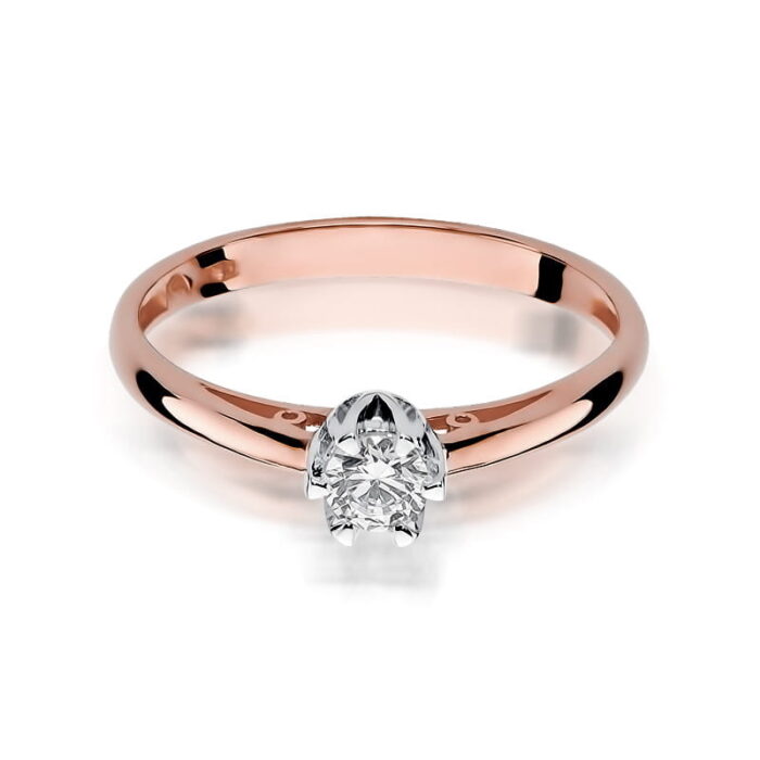Inel Aur 14K cu Diamant 0.15 ct - Imagine 9