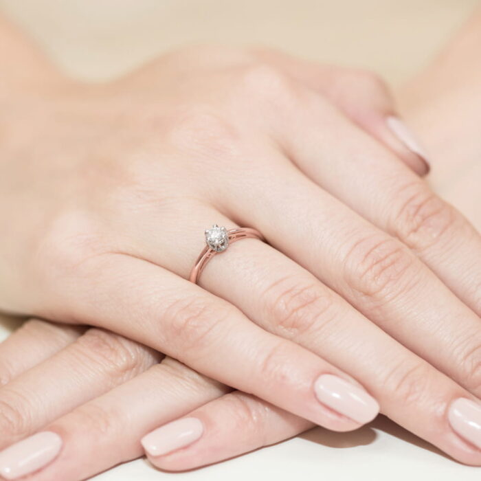 Inel Aur 14K cu Diamant 0.15 ct - Imagine 11