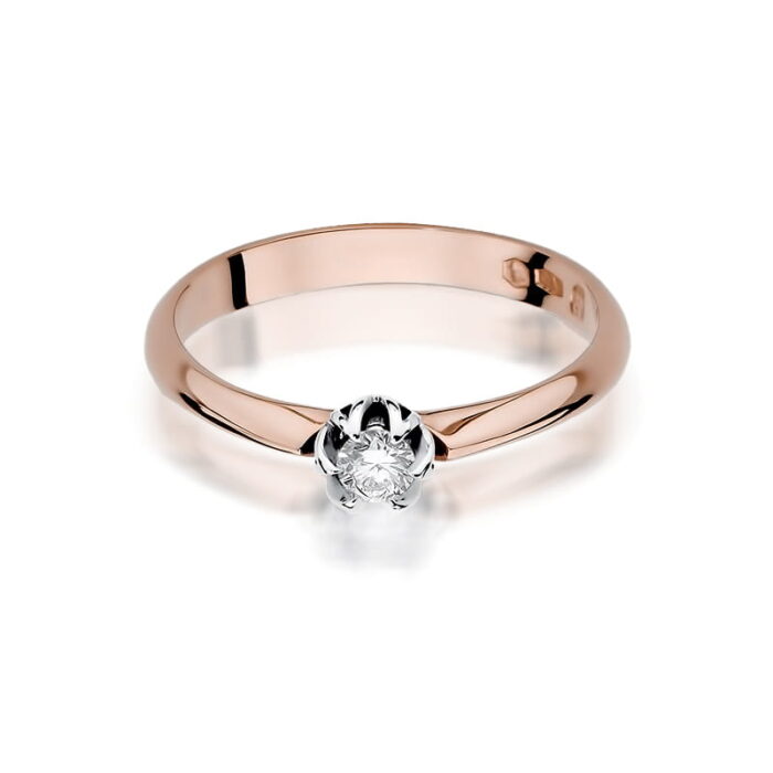 Inel Aur 14K cu Diamant 0.10 ct - Imagine 11