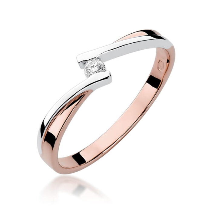 Inel Aur 14K cu Diamant 0.04 ct - Imagine 8