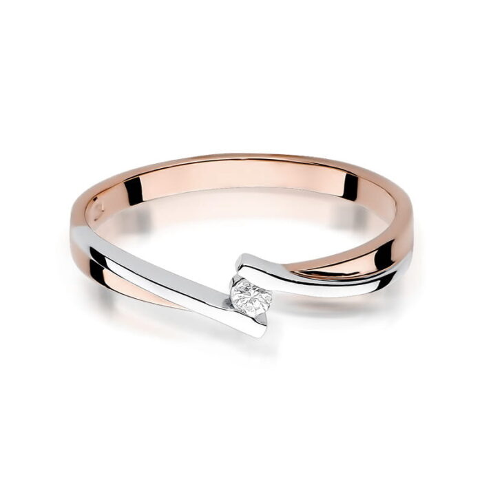 Inel Aur 14K cu Diamant 0.04 ct - Imagine 9