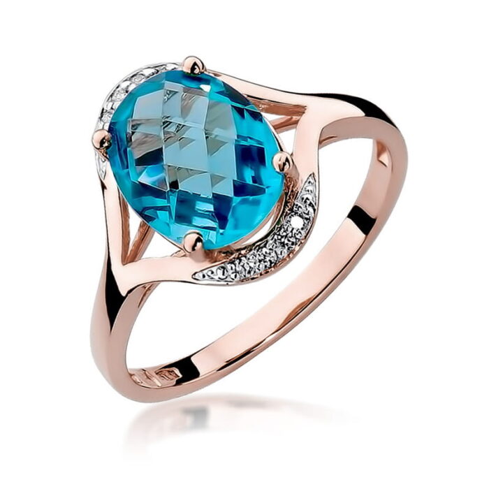 Inel Aur 14k cu Topaz 3.00 ct - Imagine 8