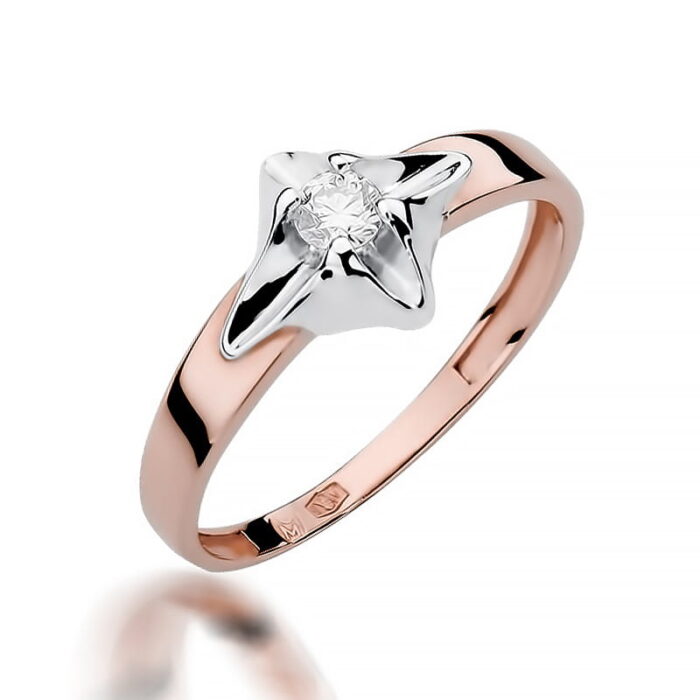 Inel Aur 14K cu Diamant 0.12 ct - Imagine 8