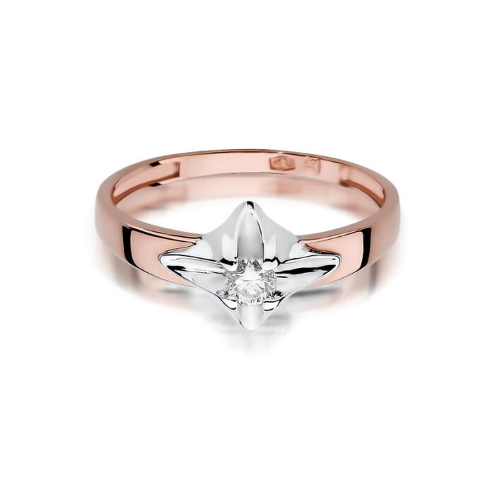 Inel Aur 14K cu Diamant 0.12 ct - Imagine 9