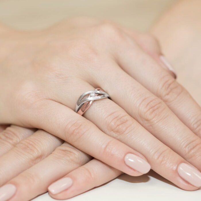 Inel Aur 14K cu Diamant 0.05 ct - Imagine 11