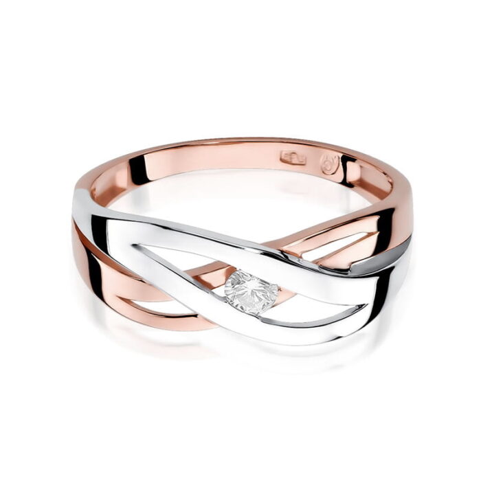 Inel Aur 14k cu Diamant 0.10 ct - Imagine 9