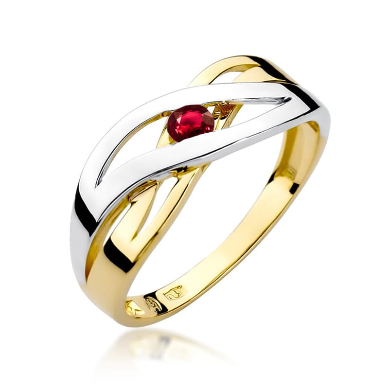 W156-Z-585-R0.15_1.jpg Inel Aur 14K W156 Rubin 0.15ct - Imagine 1