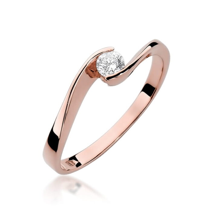 Inel Aur 14K cu Diamant 0.13 ct - Imagine 8
