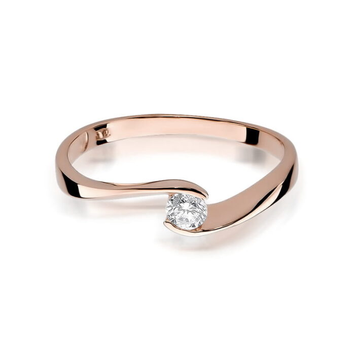 Inel Aur 14K cu Diamant 0.13 ct - Imagine 9