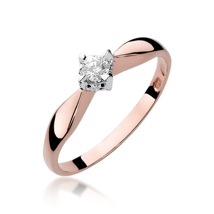Inel Aur 14K cu Diamant 0.12 ct - Imagine 8