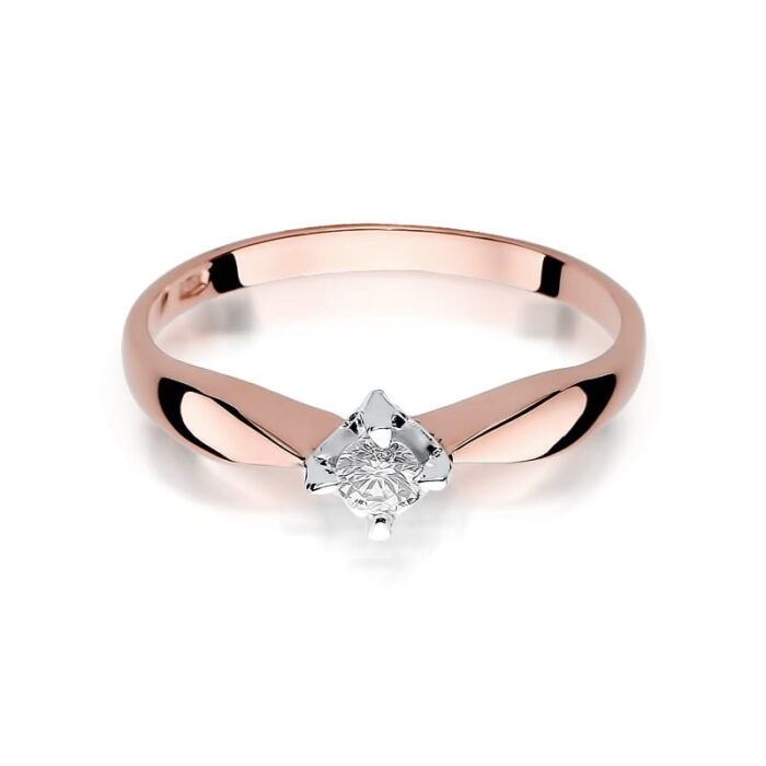 Inel Aur 14K cu Diamant 0.12 ct - Imagine 9
