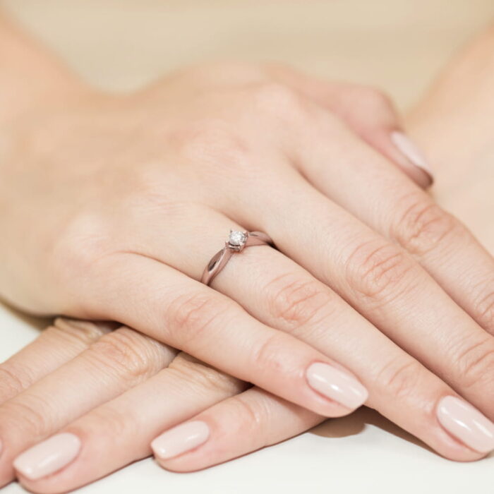 Inel Aur 14K cu Diamant 0.12 ct - Imagine 11