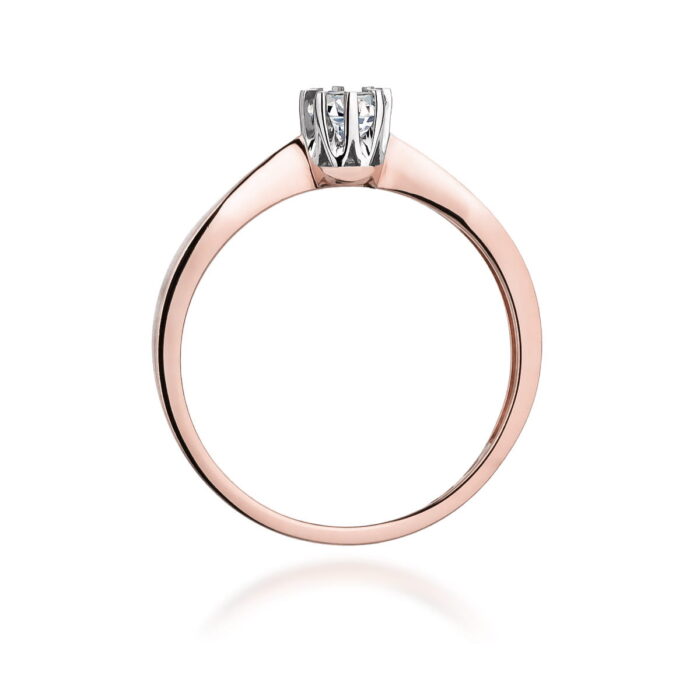 Inel Aur 14K cu Diamant 0.15 ct - Imagine 10