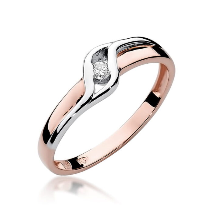 Inel Aur 14k cu Diamant 0.04 ct - Imagine 8