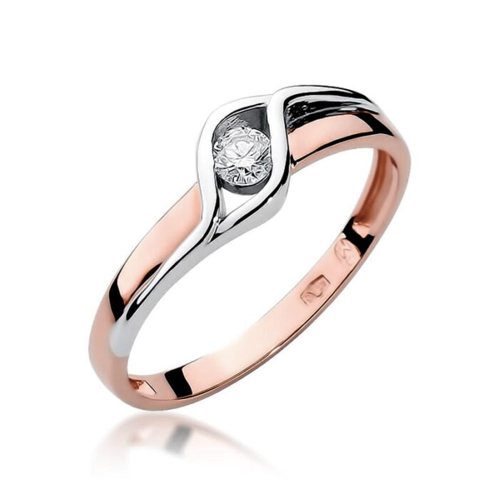 Inel Aur 14K cu Diamant 0.10 ct - Imagine 8