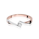 Inel Aur 14K cu Diamant 0.10 ct - Imagine 9