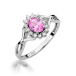 Inel Aur 14K cu Topaz Roz 0.45 ct si Diamante Naturale 0.12 ct - Imagine 9