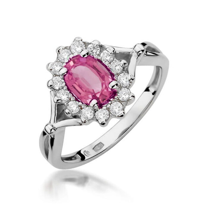 Inel Aur 14K cu Topaz Roz 0.50 ct si Diamante Naturale 0.28 ct - Imagine 5