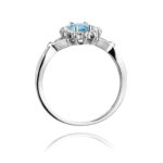 Inel Aur 14K cu Topaz Albastru 0.90 ct si Diamante Naturale 0.12 ct - Imagine 7