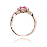 Inel Aur 14K cu Topaz Roz 0.45 ct si Diamante Naturale 0.12 ct - Imagine 7