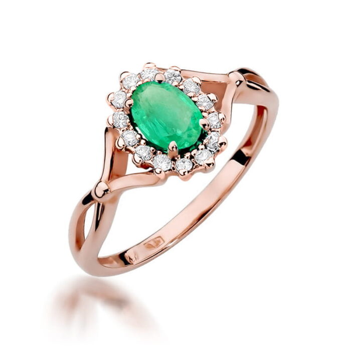 Inel Aur 14K cu Smarald 0.80 ct si Diamante 0.28 ct - Imagine 8