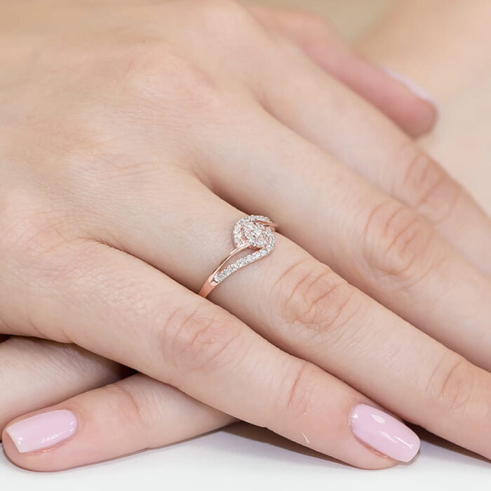 Inel Aur 14K cu Diamant 0.17 ct - Imagine 11