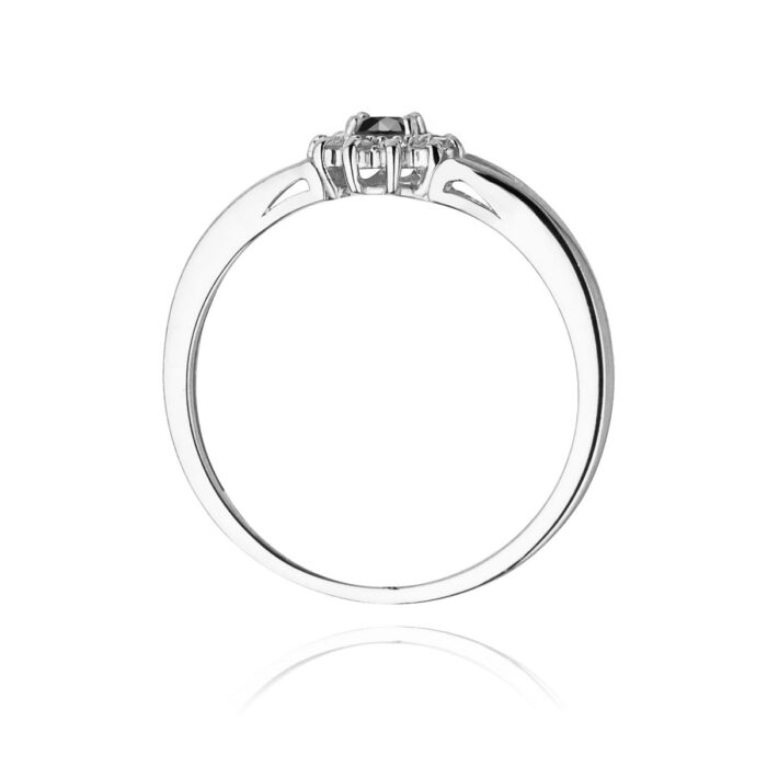 Inel Aur 14K W185 Diamant Negru 0.12ct - Imagine 11