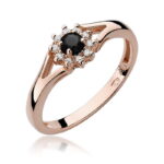 Inel Aur 14K W185 Diamant Negru 0.12ct - Imagine 5